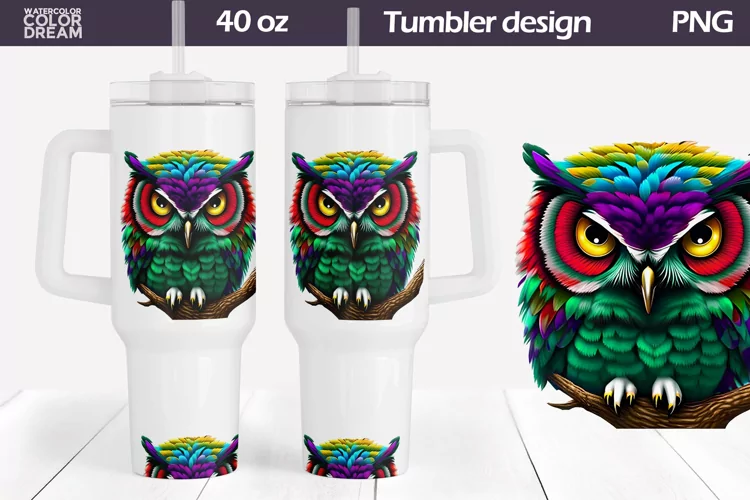 Owl Tumbler 40 Oz Wrap | Owl Tumbler Sublimation