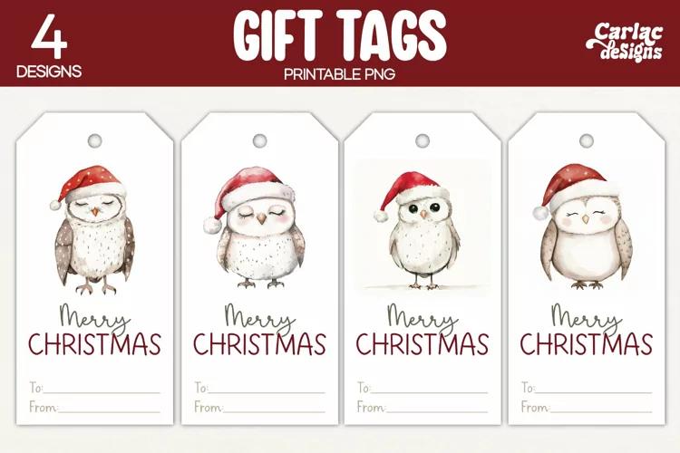 Christmas Gift Tags, Merry Christmas Printable Tags