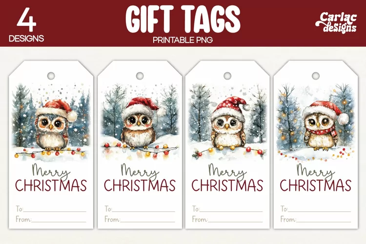 Christmas Gift Tags, Merry Christmas Printable Tags
