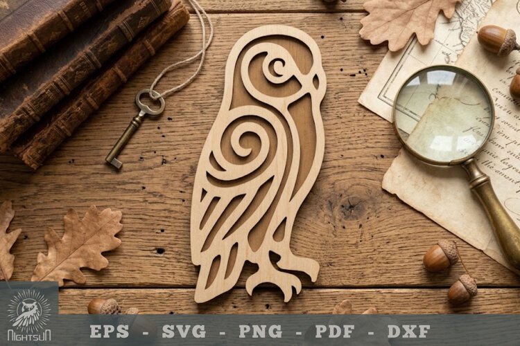 Owl Lasercut Decoration 2 example image 1
