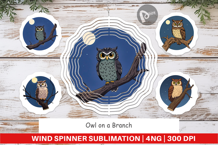 Wind Spinner Branch Owl