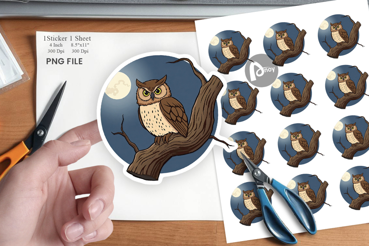 Branch Owl Sticker