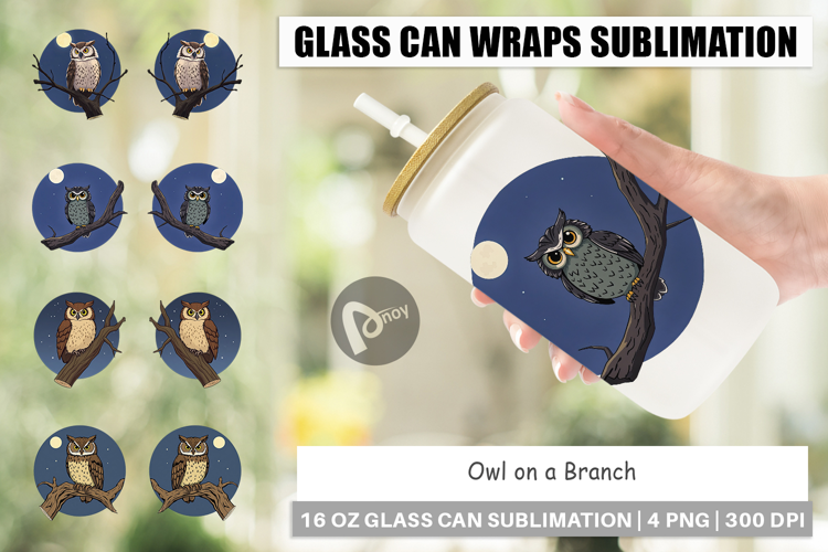 Glass Can Branch Owl