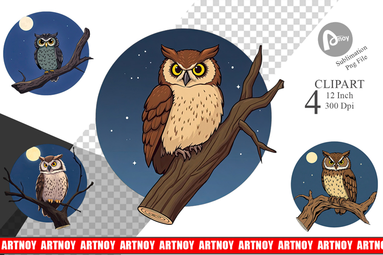 Branch Owl Clipart
