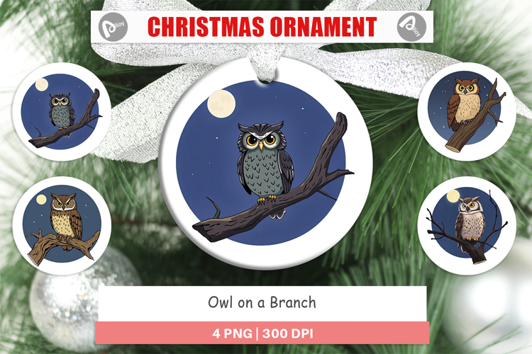 Ornament Branch Owl