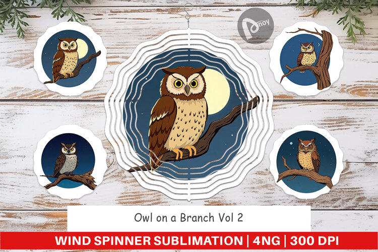 Wind Spinner Branch Owl example image 1