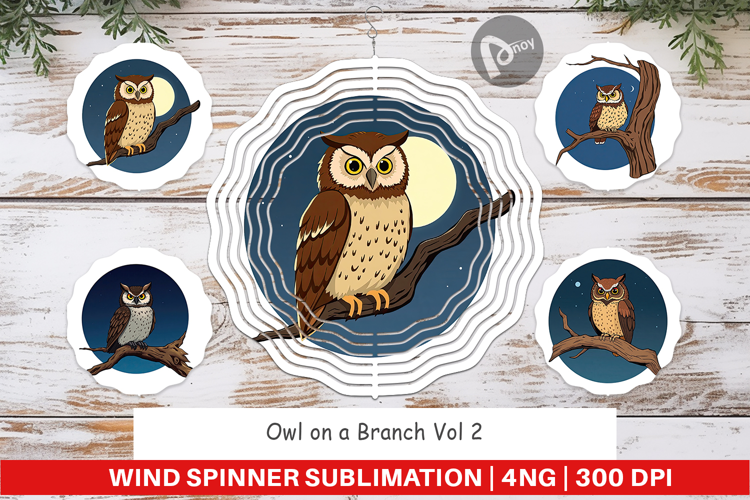 Wind Spinner Branch Owl
