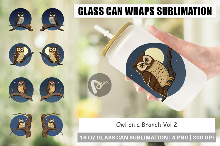 Glass Can Branch Owl