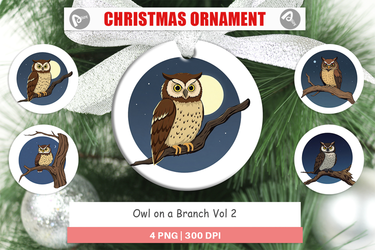 Ornament Branch Owl