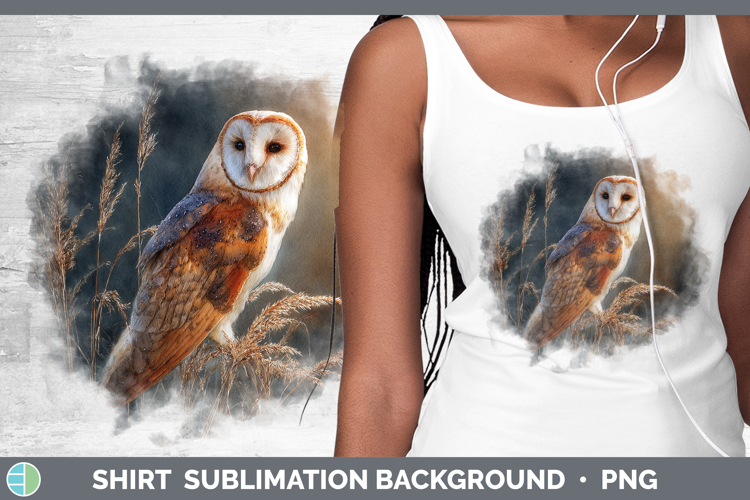 Barn Owl Sunset Shirt Sublimation Design