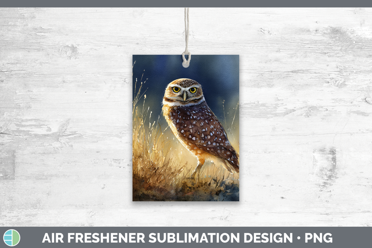 Burrowing Owl Sunset Air Freshener Sublimation Design