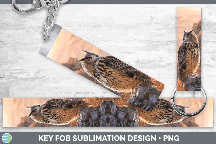 GorgeousOwl Sunset Key Fob design.