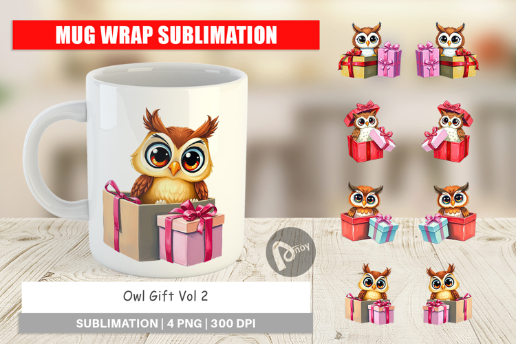 Mug Wrap Owl Gift
