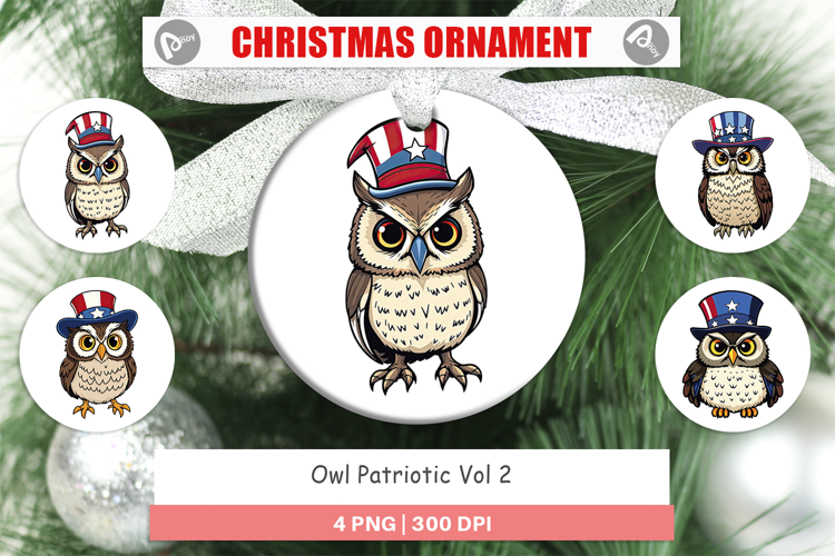 Ornament Owl Patriotic