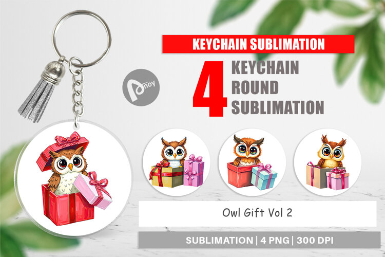 Keychain Owl Gift example image 1