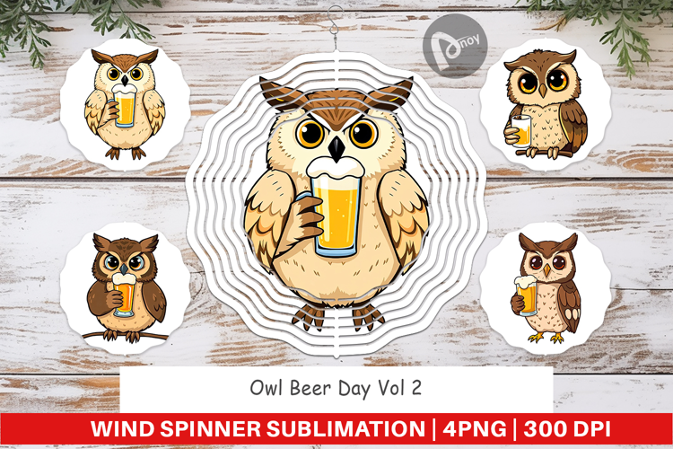 Wind Spinner Owl Beer Day
