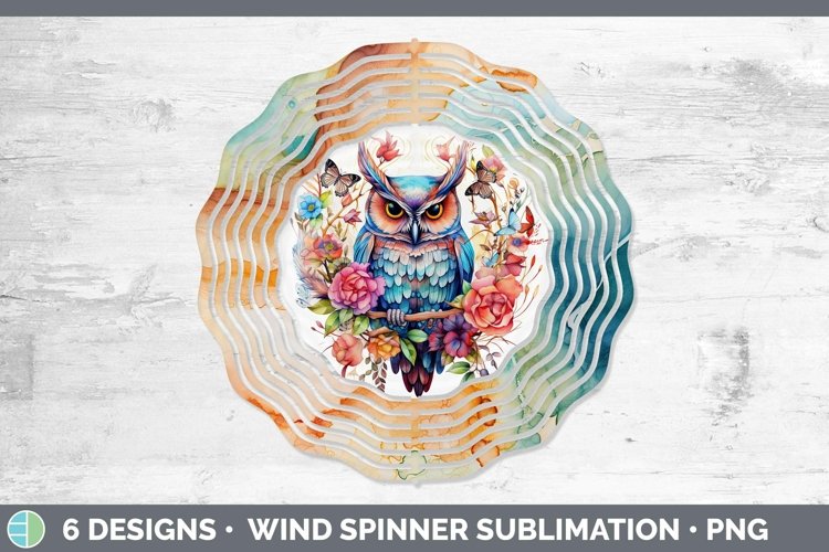 Owl Wind Spinner | Sublimation Spinner Designs