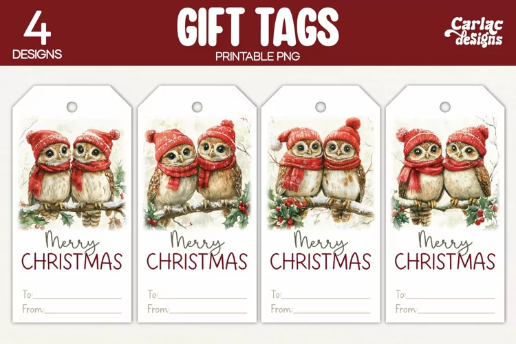 Christmas Gift Tags, Merry Christmas Printable Tags