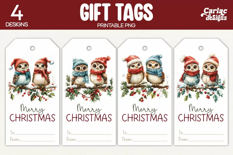 Christmas Gift Tags, Merry Christmas Printable Tags