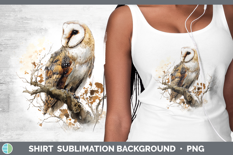 Barn Owl Owls Sketch Shirt Sublimation Design