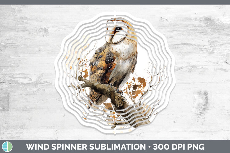GorgeousOwls Sketch Wind Spinner design.