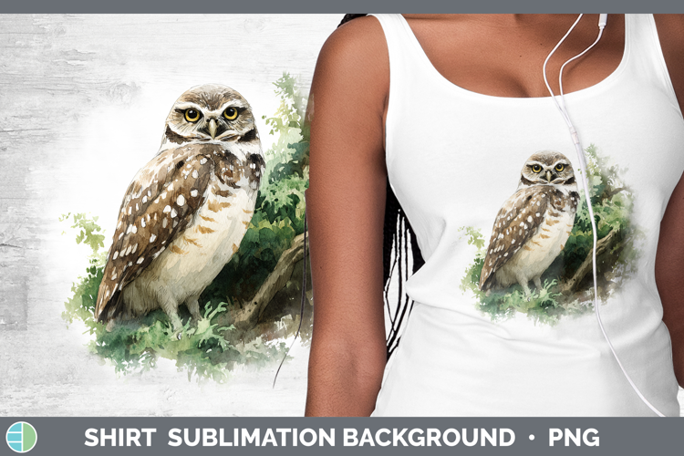 Burrowing Owl Owls Sketch Shirt Sublimation Design