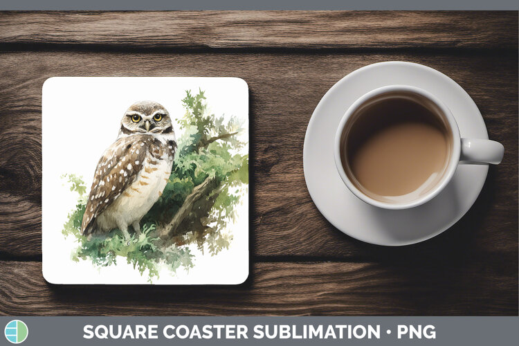 GorgeousOwls Sketch Square Coaster design.