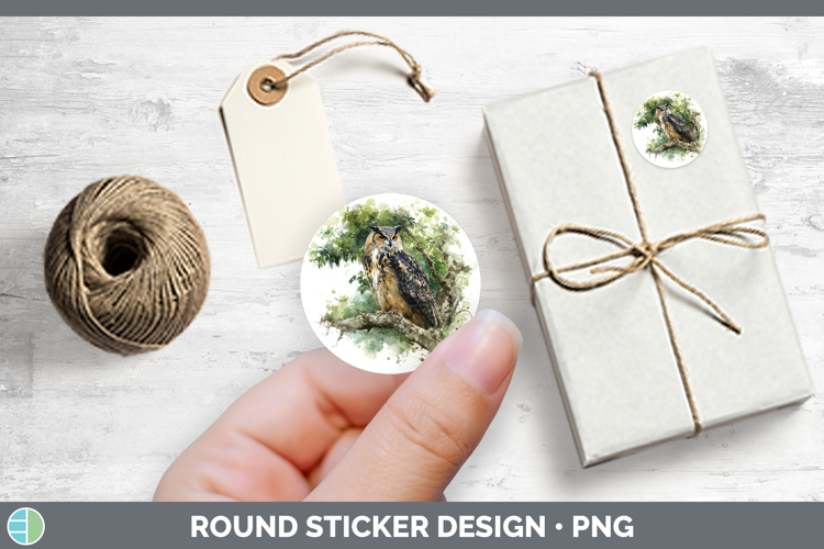 Eagle Owl Owls Sketch Stickers Design