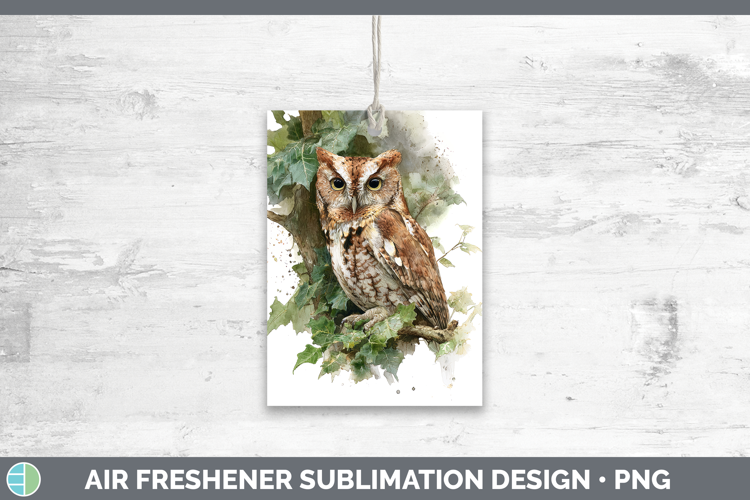 Eastern Screech Owl Owls Sketch Air Freshener Sublimation De
