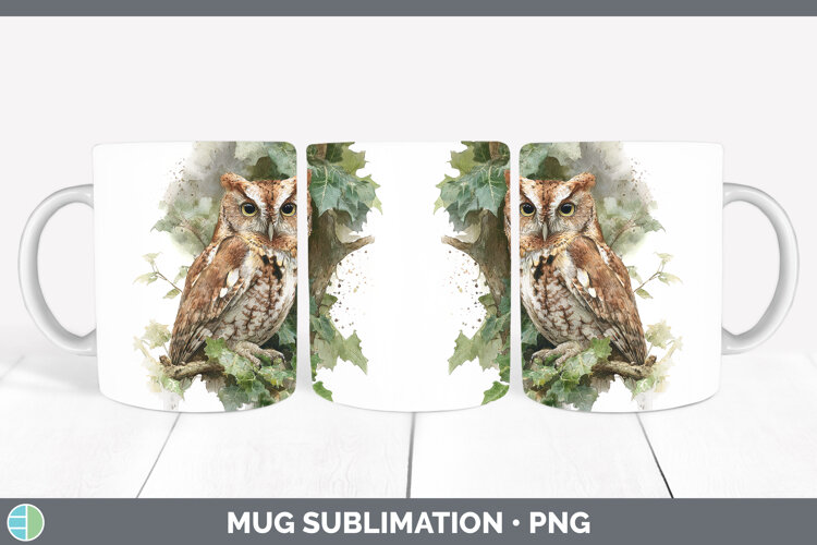 GorgeousOwls Sketch Mug Wrap design.