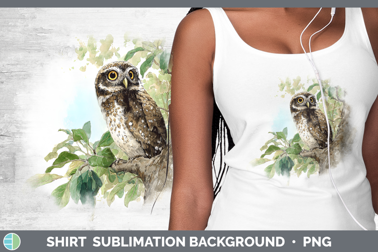 Elf Owl Owls Sketch Shirt Sublimation Design