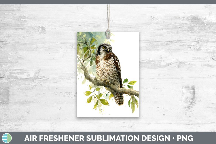 Hawk Owl Owls Sketch Air Freshener Sublimation Design