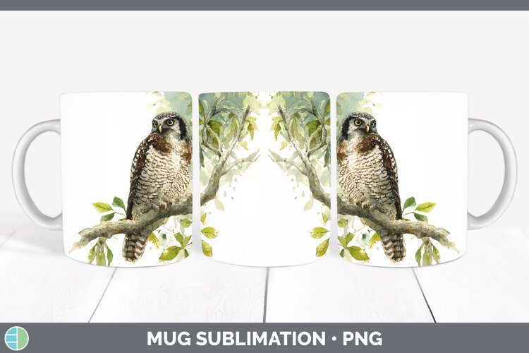 GorgeousOwls Sketch Mug Wrap design.