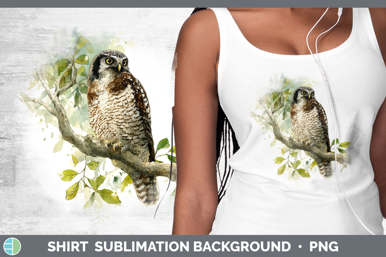 Hawk Owl Owls Sketch Shirt Sublimation Design