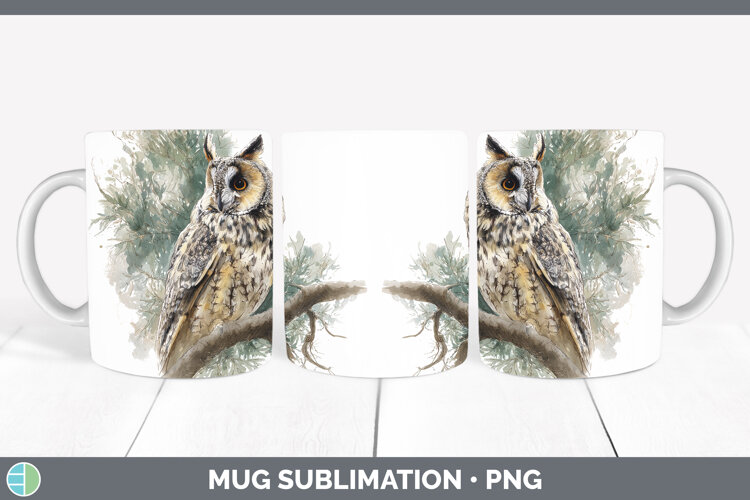 GorgeousOwls Sketch Mug Wrap design.