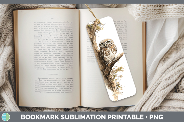Pearl-spotted Owl Owls Sketch Bookmark Sublimation Design