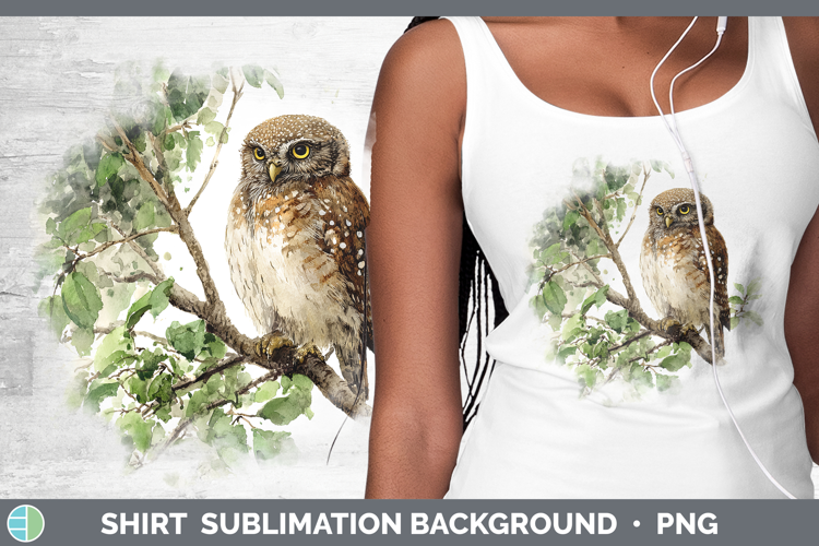 Pearl-spotted Owl Owls Sketch Shirt Sublimation Design