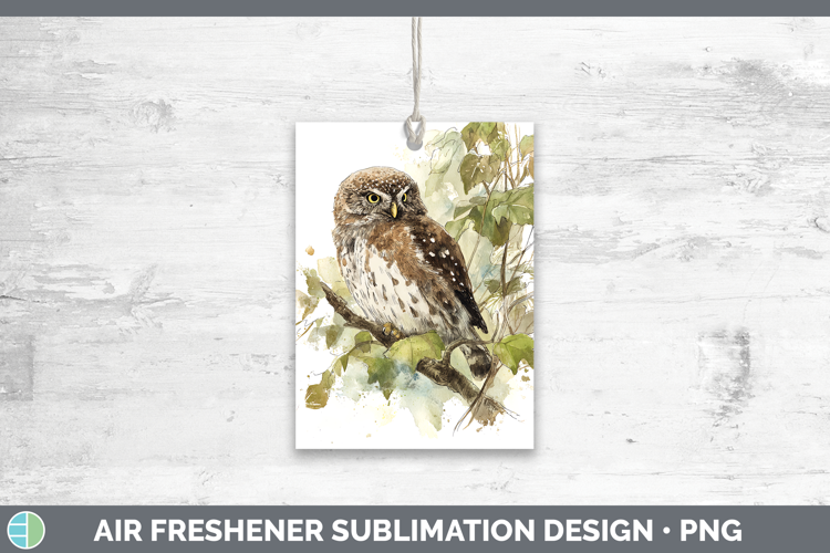 Pygmy Owl Owls Sketch Air Freshener Sublimation Design