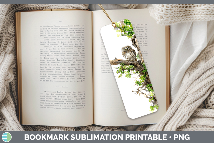 Pygmy Owl Owls Sketch Bookmark Sublimation Design
