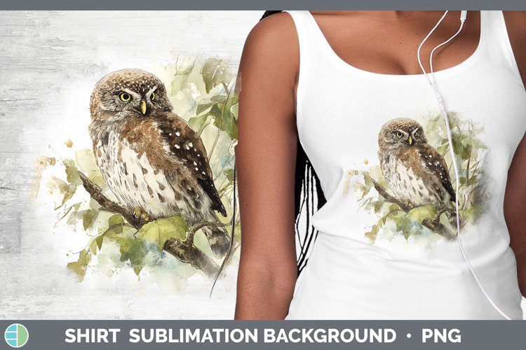Pygmy Owl Owls Sketch Shirt Sublimation Design