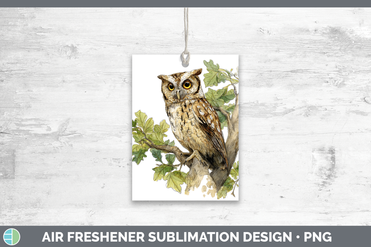 Scops Owl Owls Sketch Air Freshener Sublimation Design