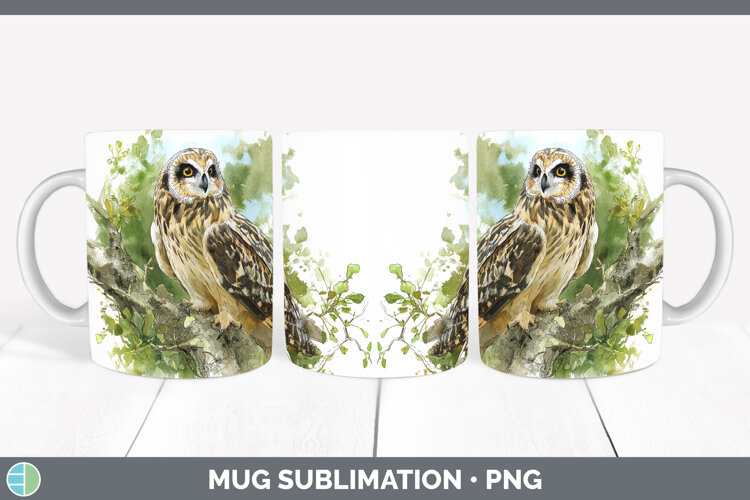 GorgeousOwls Sketch Mug Wrap design.
