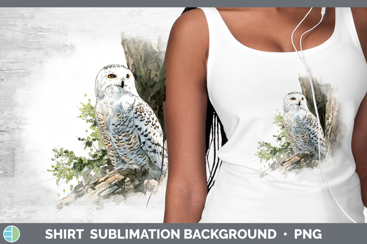 Snowy Owl Owls Sketch Shirt Sublimation Design
