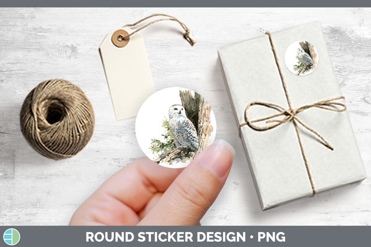 Snowy Owl Owls Sketch Stickers Design