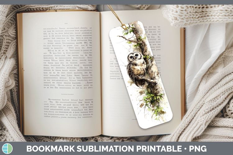 Sooty Owl Owls Sketch Bookmark Sublimation Design