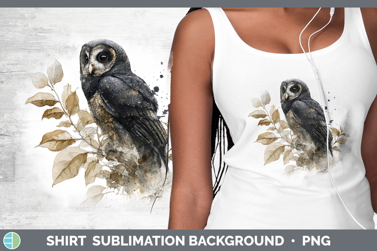 Sooty Owl Owls Sketch Shirt Sublimation Design