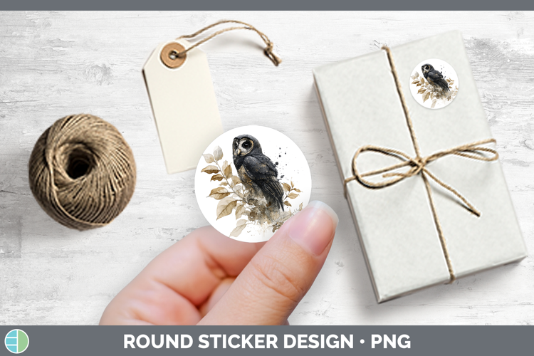 Sooty Owl Owls Sketch Stickers Design