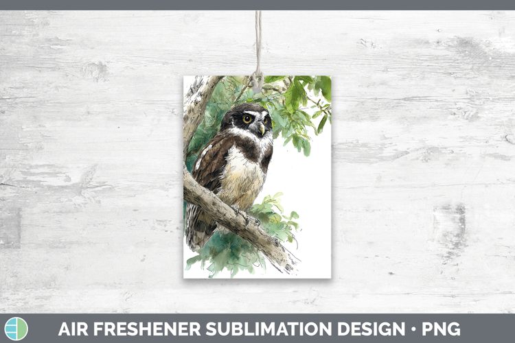 Spectacled Owl Owls Sketch Air Freshener Sublimation Design