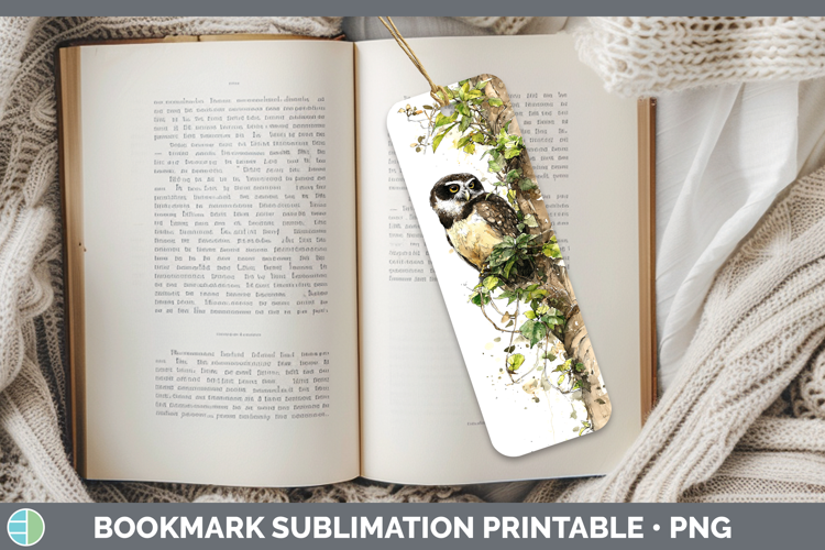 Spectacled Owl Owls Sketch Bookmark Sublimation Design
