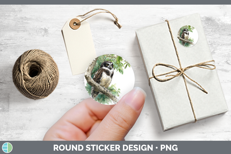 Spectacled Owl Owls Sketch Stickers Design